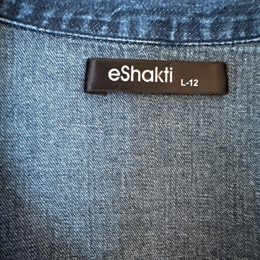 eShakti Denim Mini Dress - Picture 2 of 6